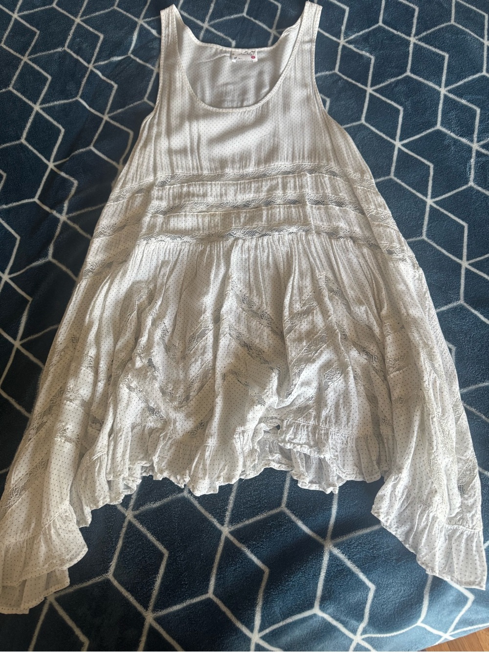 Free people white lace tank top